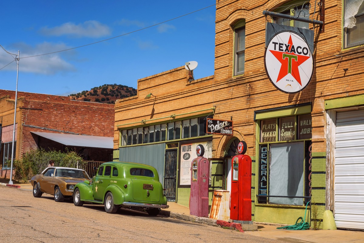 Vintage storefronts on Erie Street, Bisbee